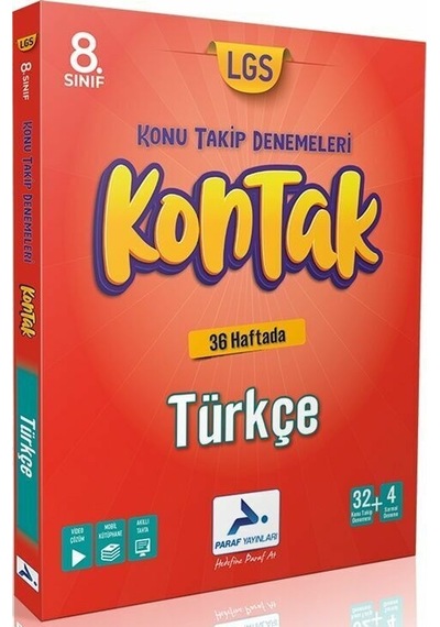 Paraf Yayınları 8. Sınıf Türkçe Kontak Konu Takip Denemeleri Paraf Yayınları 8. Sınıf Türkçe Kontak Konu Takip Denemeleri
