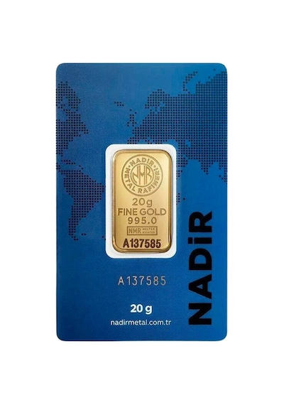 20 Gram 24 Ayar 995 Külçe Altın Sertifikalı