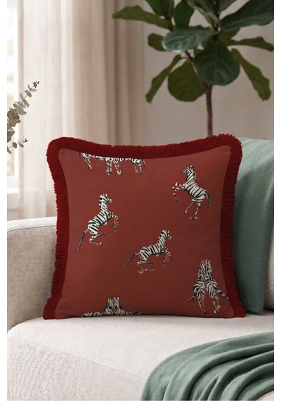 Egzotik Zebra Desenli Safari Saçaklı Yastık Kılıfı - Hayvan Temalı Bohem Püsküllü Kırlent Kılıfı Sessiz Esinti Mira Egzotik Zebra Desenli Safari Saçaklı Yastık Kılıfı - Hayvan Temalı Bohem Püsküllü Kırlent Kılıfı Sessiz Esinti Mira