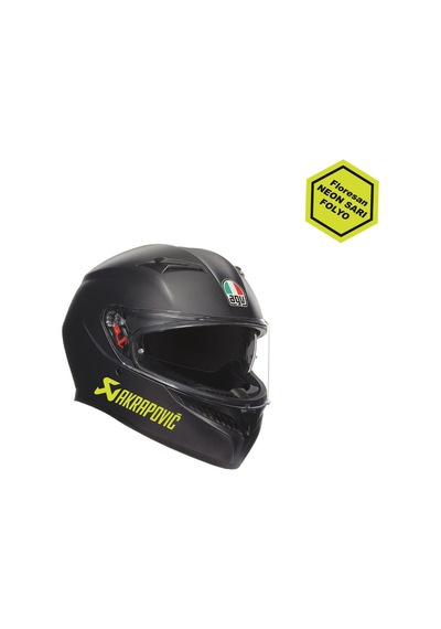 Akrapovic Floresan Neon Sarı Motosiklet Sticker Etiket Modeli