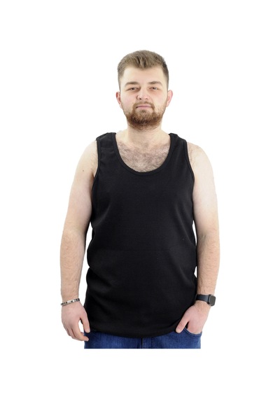 Mode Xl Büyük Beden Erkek Kolsuz Atlet 6341 Antramelanj Antrasit Melanj