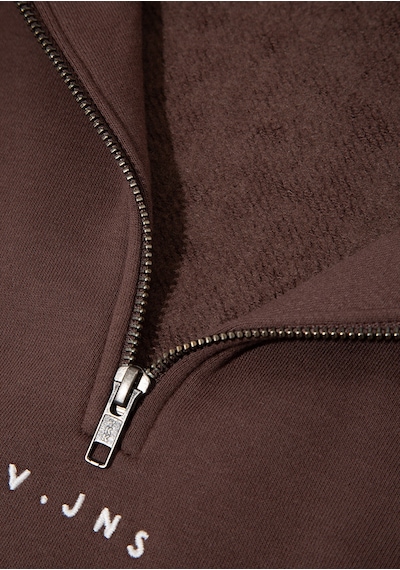Mavi - Mvjns Nakışlı Yarı Fermuarlı Kahverengi Sweatshirt 1s10533-71603