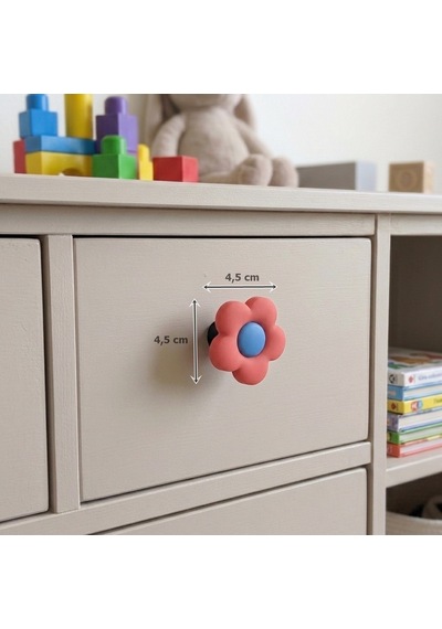 Çocuk Odası Mobilya Kulp Dolap Düğme Gül No:49 Pembe