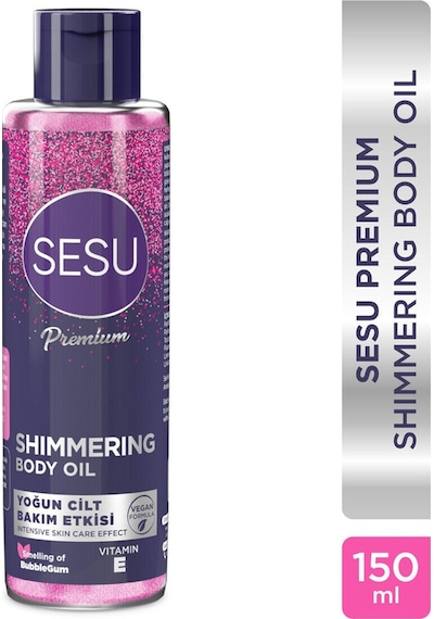 Sesu Simli Vücut Bakım Yağı 150 ML