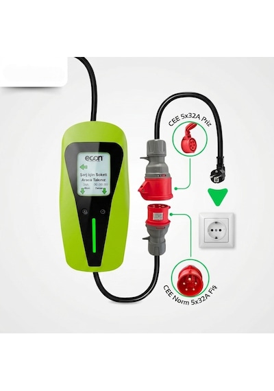Econ 22 Kw - 3 Kw Taşınabilir Şarj İstasyonu