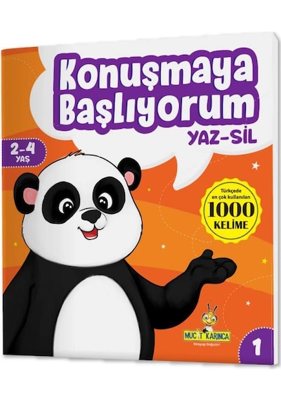 Konuşmaya Başlıyorum Serisi 2-4 Yaş Yaz-Sil Kitaplar