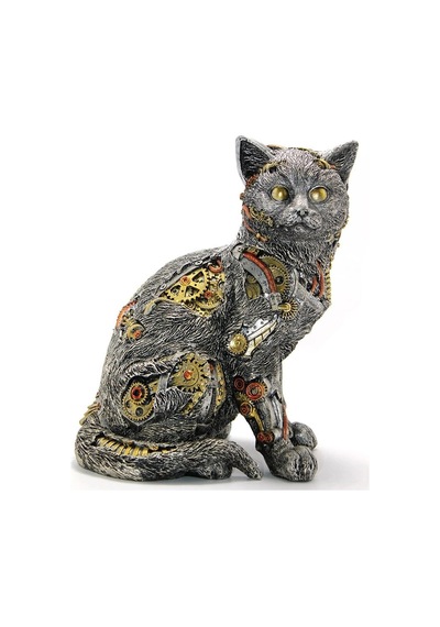 Özel Üretim Dekoratif Figür Steampunk Polyester Kedi Figürü Alk2455