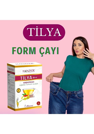 Tilya Kürü Form Çayı Kuşburnu Altın Otu Ihlamur Karışık Bitki Çayı 20 Süzen Poşet X 3 Adet