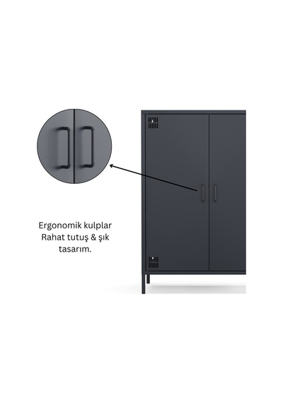 Pera Metal Dolap 2 Kapılı 80,50 X 40 X 109,50 Cm - 9 Renk Seçeneği Bulunmaktadır Ral 7016 Antrasit Pera Metal Dolap 2 Kapılı 80,50 X 40 X 109,50 Cm - 9 Renk Seçeneği Bulunmaktadır Ral 7016 Antrasit