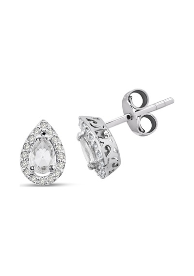0.35 Ct Pırlantalı Damla Küpe