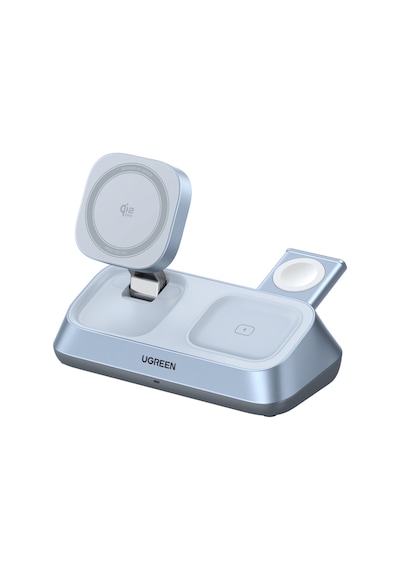 Ugreen Magflow 3-in-1 Qi2 25w Magsafe Manyetik Kablosuz Şarj İstasyonu, 55677