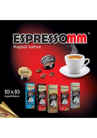 Espressomm® Tchibo Cafissimo Makineleri İle Uyumlu Blue Kafeinsiz Kapsül Kahve 5 x 10'lu