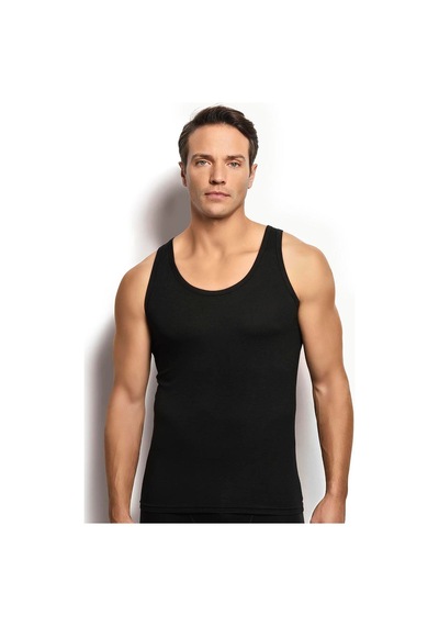 Jiber Erkek Siyah Modal Pamuklu 2'li Atlet 250 Sıyah/2xl