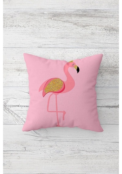 Tr Pelangi Pembe Flamingo Çift Tarafı Baskılı Gizli Fermuarlı Yastık Kılıfı Kırlent Koltuk Yastık Kılıfı, Genel