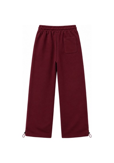 Zaee Tiger Fang Nakışlı Ayarlanabilir Paça Baggy Eşofman Altı Bordo
