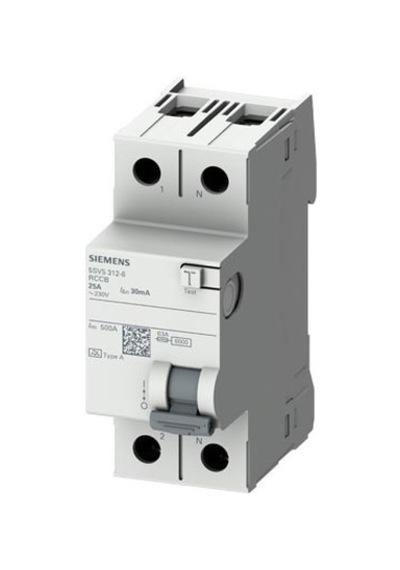 5SV5312-6 2x25A 30mA KAÇAK AKIM RÖLESİ