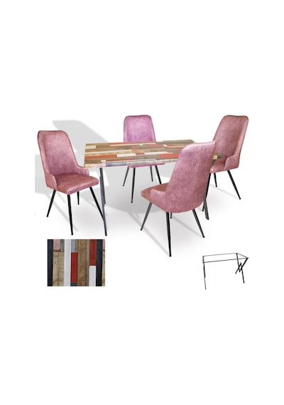 Anemon - Çırağan Masa Takımı Werzalit, Allzalit, Vermodin Tabla 80x120 - Red Wood - Pembe Çok Renkli Anemon - Çırağan Masa Takımı Werzalit, Allzalit, Vermodin Tabla 80x120 - Red Wood - Pembe Çok Renkli