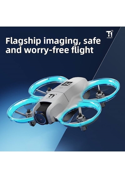 Gri T1 Hd Kameralı 360 Dönüşlü Taşınabilir Kompakt Drone-1689