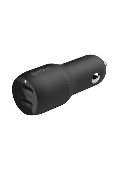 Belkin 24W Hızlı Araç Şarj Cihazı - 2 Port USB - Siyah