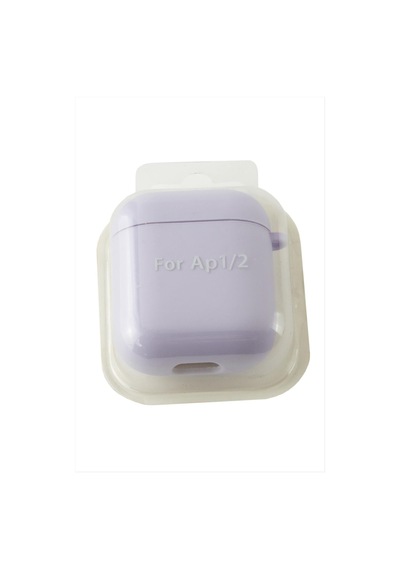 Airpods 1-2 Nesil Uyumlu Kablosuz Silikonlu Kulaklık Kılıfı Lila