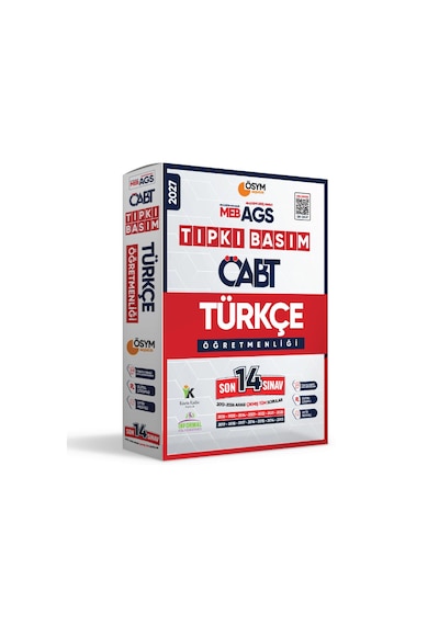 2027 Meb-ags Öabt Türkçe Öğretmenliği Ösym Tıpkı Basım 14lü Deneme Paketi Dijital Cevaplı