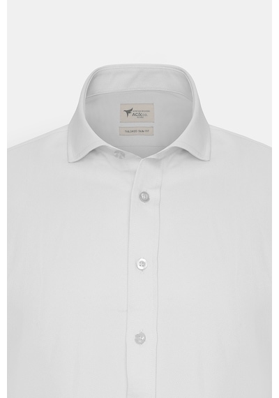 AC&Co / Altınyıldız Classics Erkek BEYAZ Slim Fit Dar Kesim İtalyan Yaka Armürlü Pamuklu Basic Gömlek Beyaz AC&Co / Altınyıldız Classics Erkek BEYAZ Slim Fit Dar Kesim İtalyan Yaka Armürlü Pamuklu Basic Gömlek Beyaz