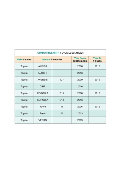Toyota Auris Avensis C-hr Corolla Rav4 Verso İçin Debriyaj Pedal Lastiği