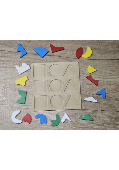 Montessori Eğitici Oyuncak Puzzle / Biyoplastik 0-3 Yaş - Eşleştirme Etkileşimi