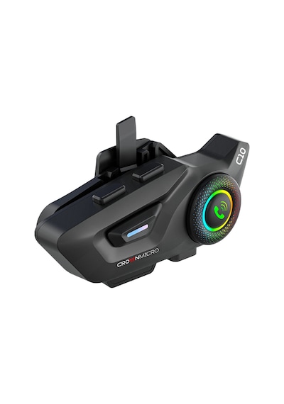 Crown C10 Motosiklet Kask Bluetooth Kulaklık Seti - Mobil Uygulama Destekli - İntercom / İnterkom -