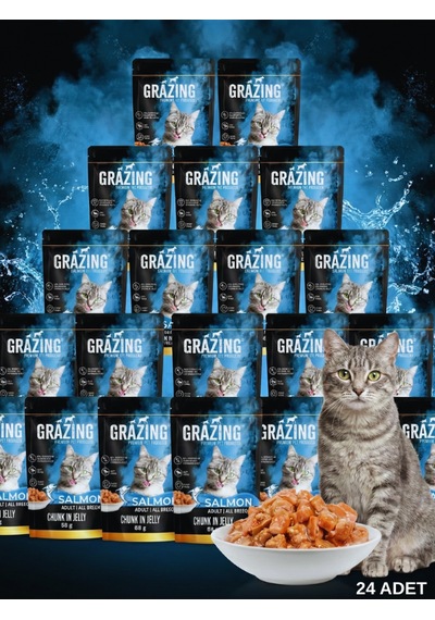 Somonlu Yaş Kedi Maması 85 Gr X 24 Adet Omega Destekli Kedi Yaş Maması