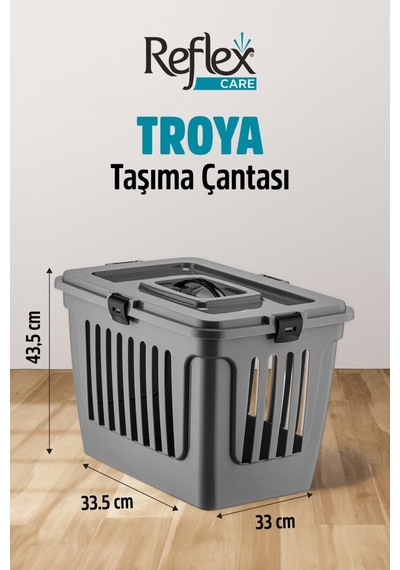 Reflex Care Troya Kedi Ve Köpek Taşıma Çantası Gri 49,5 X 33,5 X 33 Cm Reflex Care Troya Kedi Ve Köpek Taşıma Çantası Gri 49,5 X 33,5 X 33 Cm