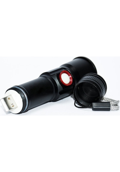 USB ŞARJLI EL FENERİ WATTON WT-611 Siyah