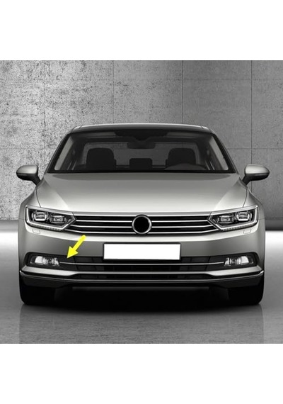 Ön Tampon Sağ Sis Farı Kapağı Krom 3g0854662a Vw Passat B8 İle Uyumlu 2015-2019