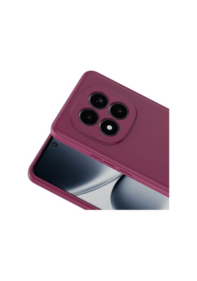 Xiaomi Redmi Note 15 Pro 5g  Içi Kadife Lansman Kılıf Ve 5d Tam Kaplayan Cam Ekran Koruyucu Koyu Mor