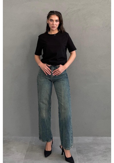 Madmext Siyah %100 Pamuk Vatkalı Oversize Kadın T-shirt Mg2442 Siyah