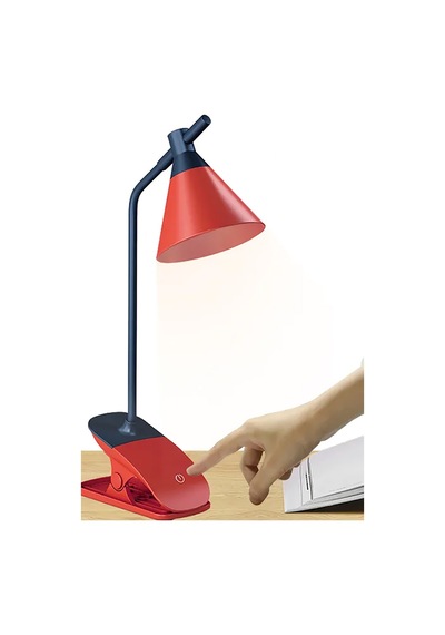 Klipsli Dokunmatik Ayarlanabilir Led Işık Masa Lambası Kırmızı Ys-580 Kırmızı