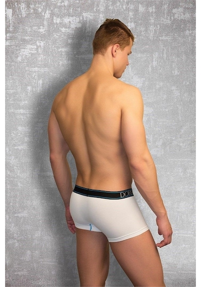 Mode Cool Doreanse Erkek Lastiği Yazılı Boxer 1733 Beyaz