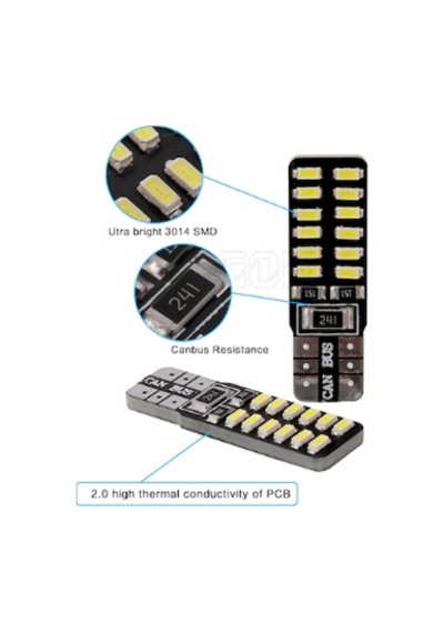 T10 24 Led Beyaz Park Ampulü