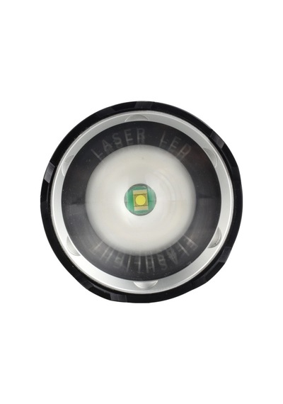 Panther 50w Lazer Led El Feneri 6000 Lümen Usb Type-c Şarjlı Zoomlu 4x18650 Profesyonel Pt-4117 Siyah