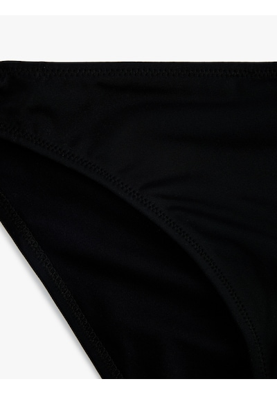 Koton Mat Kumaş Standart Bel Bikini Altı Siyah 6sak00003mm