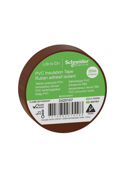 Schneider Kahverengi PVC İzolasyon Bandı 20mt*19mm 2420107