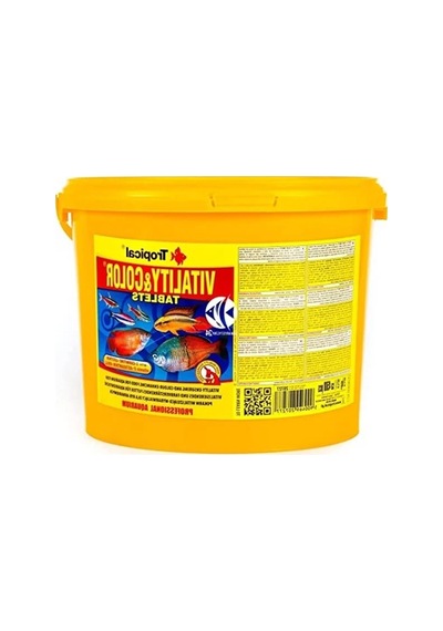 Bölme Tablet Balık Yemi, 100 Adet, Tropical Vitality&color