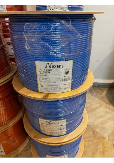 Nexans Cat 6 Halogen Free Utp 23awg Kablo 500 Metre Mavi