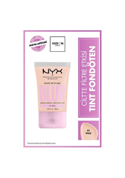 NYX Professional Makeup Blur Tint Fondöten 01 Pale
