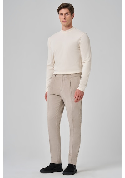 Morven Erkek Taş Pamuk Trend Fitilli Kadife Lastikli Slim Fit Pantolon 26ks003005870 Taş