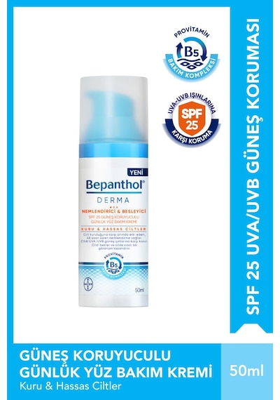 Bepanthol Yüz Bakım Kremi Spf 50ml + Dudak Kremi 7.5ml + Spf Mini Yüz Kremi