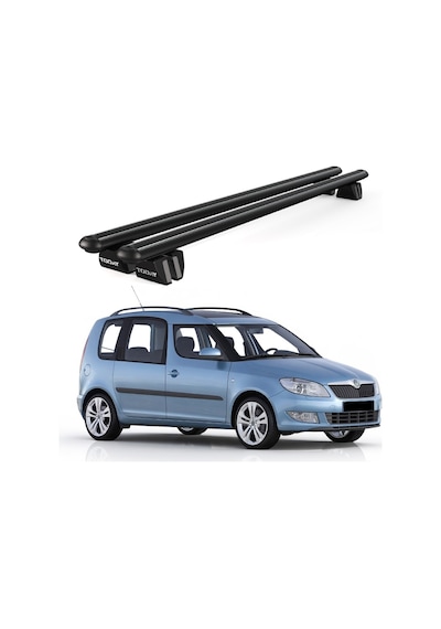 Pençe Skoda Roomster Scout 2007-2015 Uyumlu Siyah Ara Atkı Port Bagaj Tavan Barı
