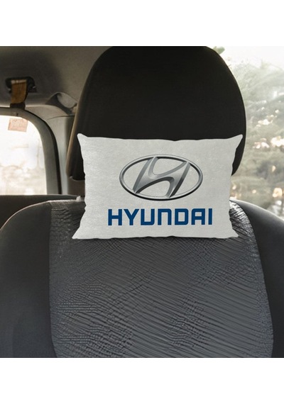 Bk Gift Hyundai Tasarımlı Dikdörtgen Araç Koltuk Yastığı-1