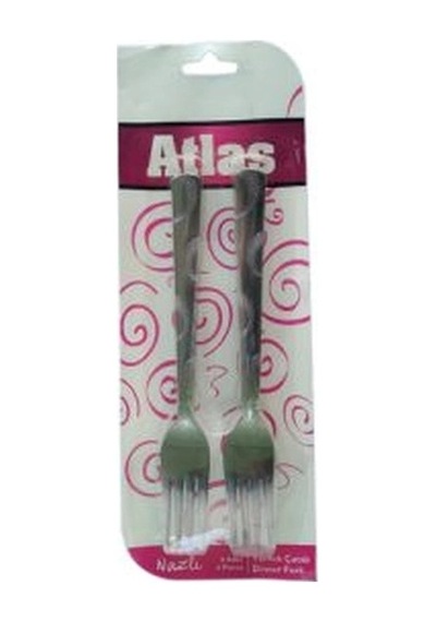6 Parça Metal Yemek Çatalı Bx40 Renkli