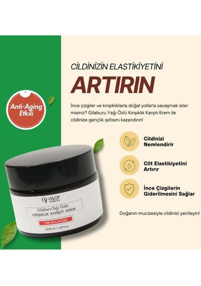 Vi&Op Cosmetics Gilaburu Yağı Özlü Kırışıklık Karşıtı Cilt Bakım Kemi 50 ML